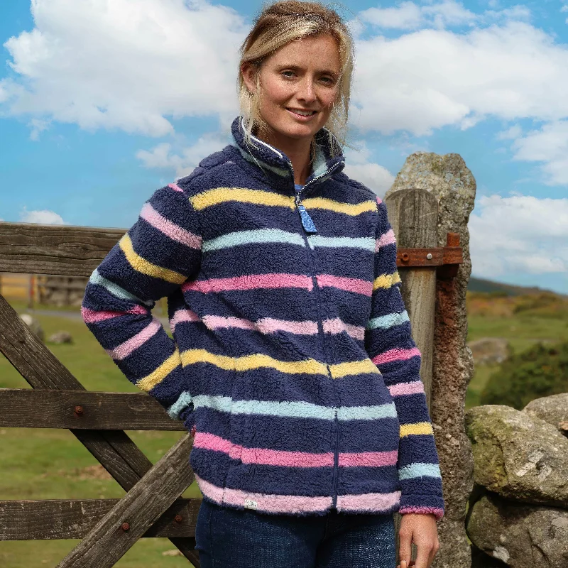 LJ157S - Striped Full Zip Snug - Twilight Comfy Pullover Sweatshirt