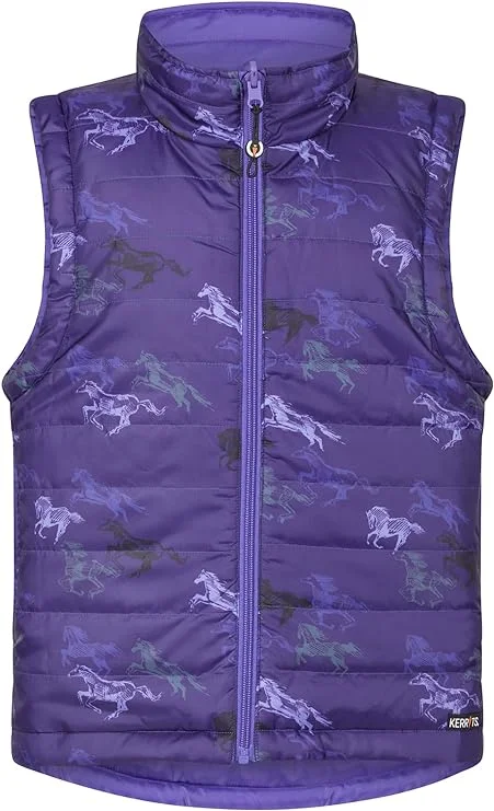 Kids Pony Tracks Reversible Quilted Vest - Huckleberry Women's Zara jackets