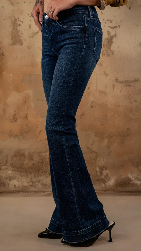 Nina Dark Wash Flare Jeans