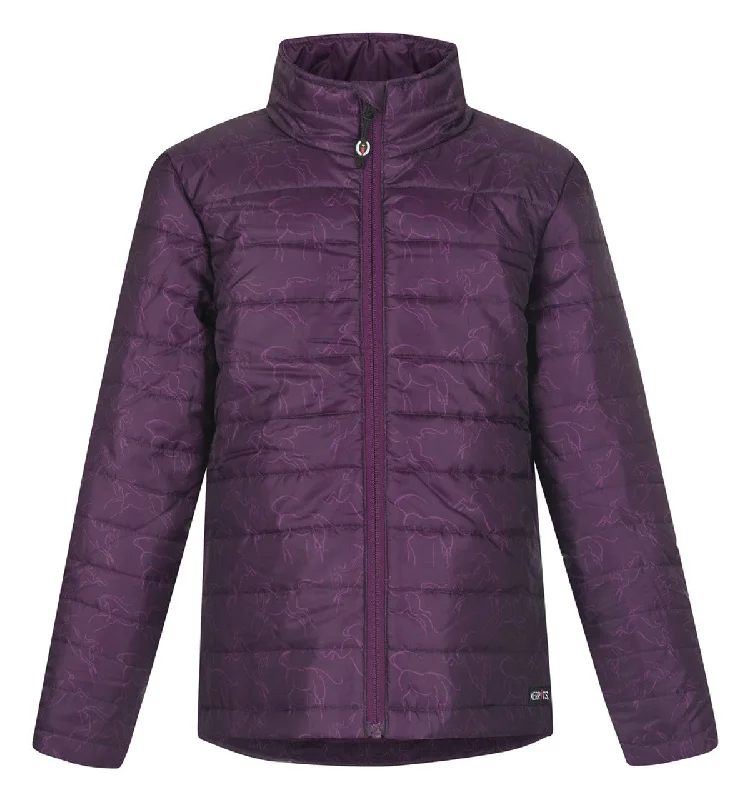 Kids Winter Whinnies Quilted Jacket - Raisin Winter Whinnies Women's motorcycle jackets