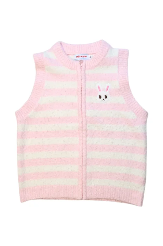 Miki House Striped Bunny Vest 5-6T Women's evening jackets