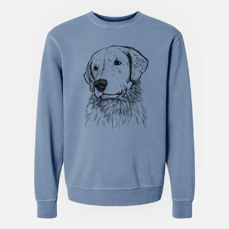 Bare Quinn the Golden Retriever - Unisex Pigment Dyed Crew Sweatshirt Casual Sweatshirts for Women