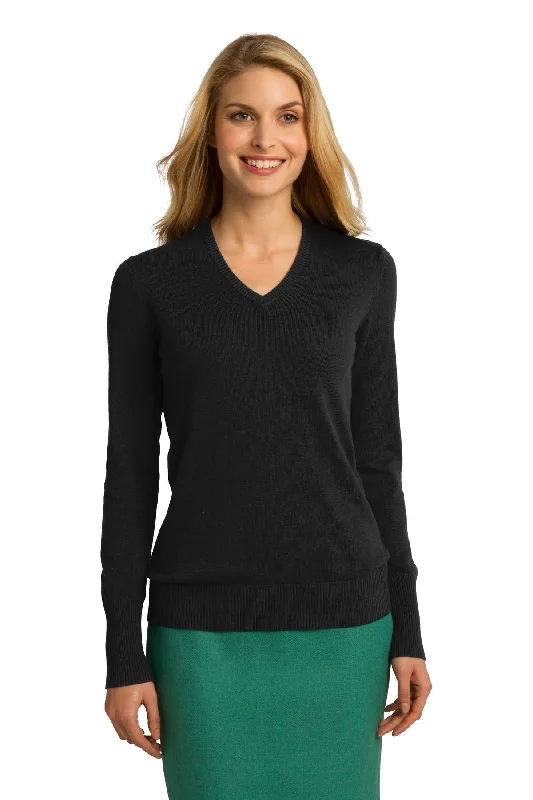 Port Authority® Ladies V-Neck Sweater. LSW285 Lightweight Zip Hoodie