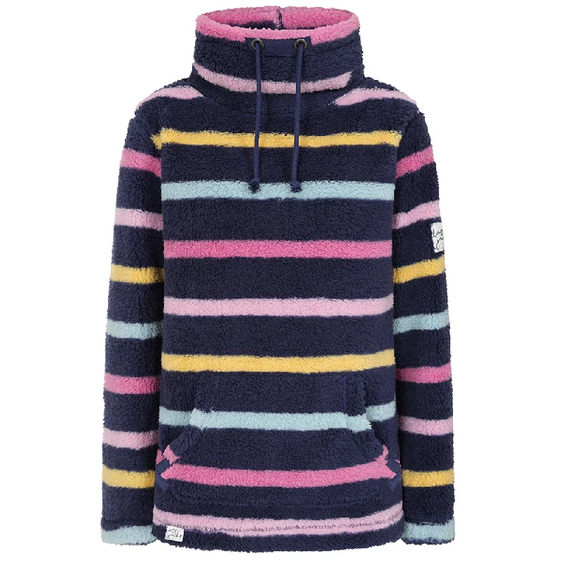 LJ30S - Striped Roll Neck Snug - Twilight Cotton Hoodie Sweatshirt