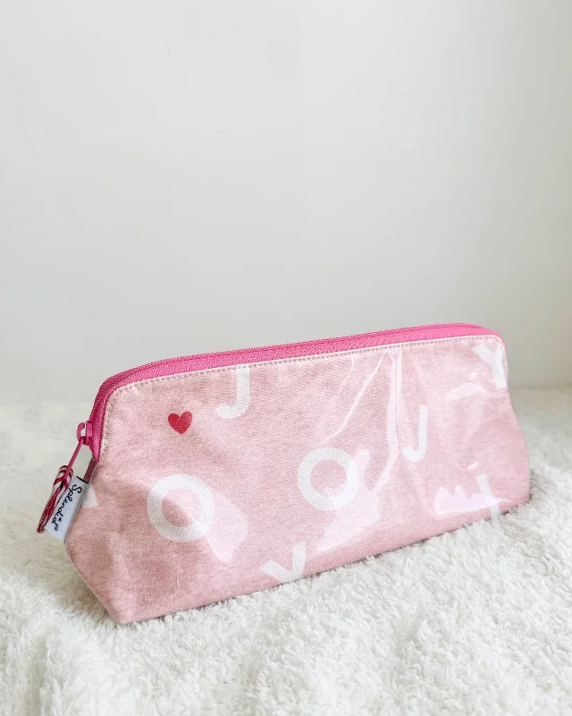 Small Pink Joy Jumble Makeup Bag Budget-friendly pajama sets