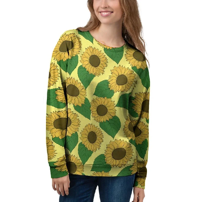 Yellow Sunflower Women's Sweatshirt Casual sweaters