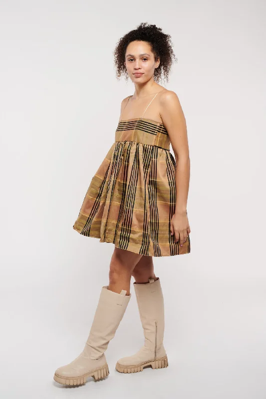 Mini Jean Sleeveless Plaid Taffeta by Madeline Marie Chic mini dresses