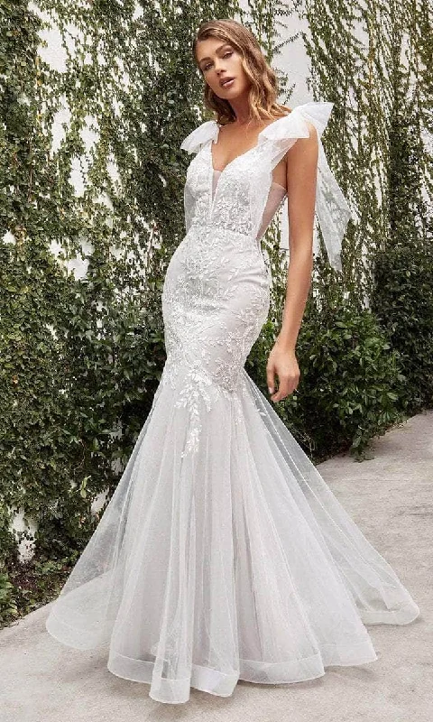 Andrea and Leo - V-Neck Embroidered Wedding Gown A1039W - 1 pc Off White in Size 6 Available Ball Gown Wedding