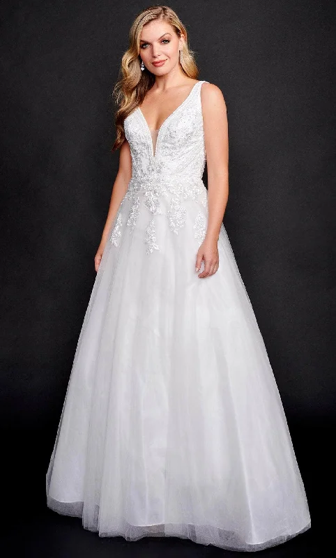 Nina Canacci 2349 - Embroidered Tulle Bridal Dress Vintage Style Dress