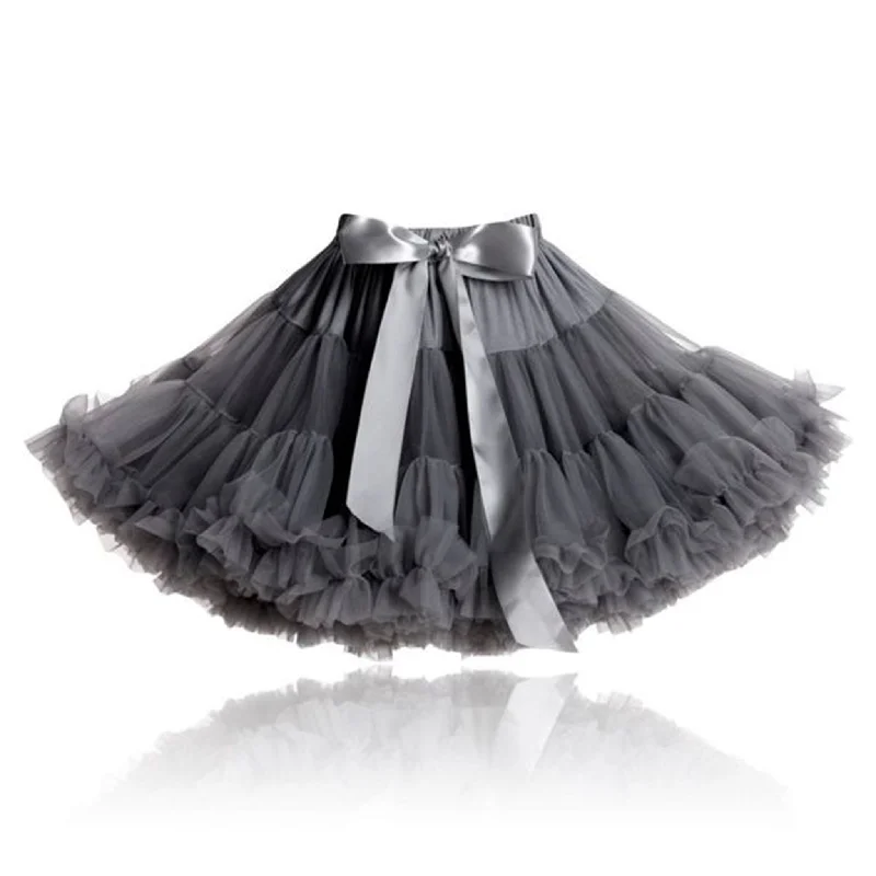 Dolly by Le Petit Tom Skirt Dark Grey Leather unclassified skirts