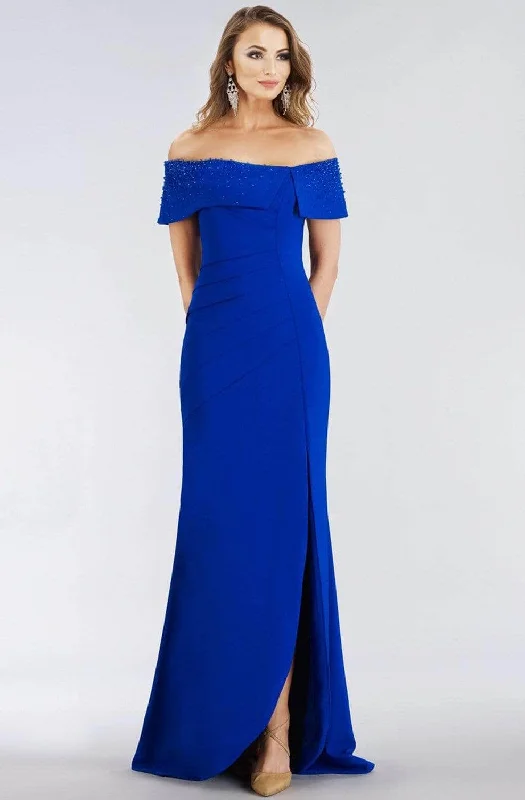 Gia Franco - Ornate Off-Shoulder Evening Dress 12956 Shein party dresses