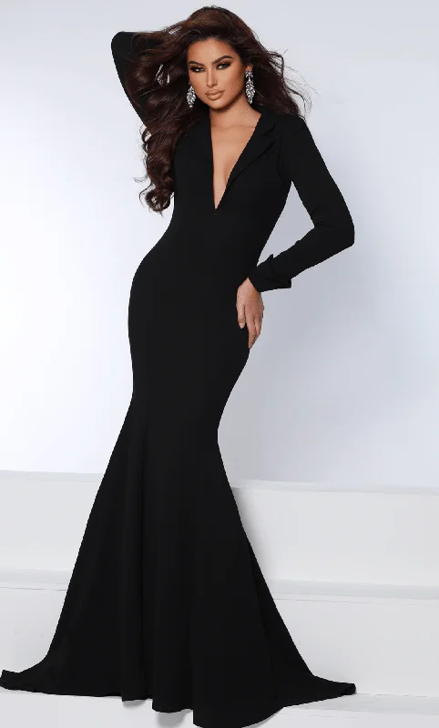 Johnathan Kayne 2634 - Long Sleeve Collar Evening Gown Shein maxi dresses