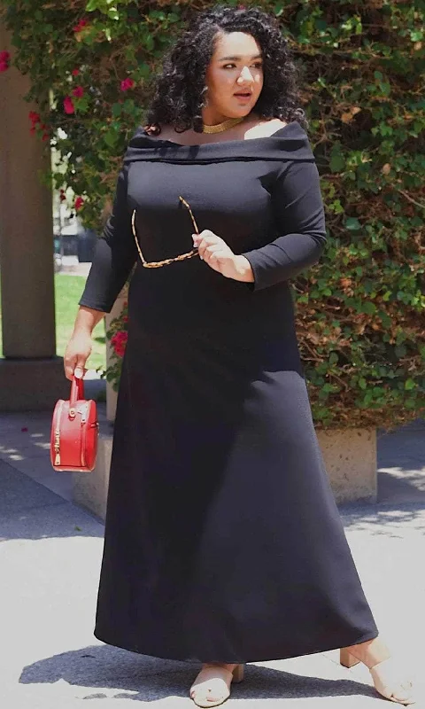 Sydney's Closet - CE2002 Off Shoulder Long Sleeves Dress Sexy maxi dresses