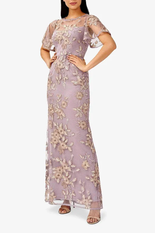 Adrianna Papell AP1E209757 - Floral Embroidered Dress Midi floral dresses