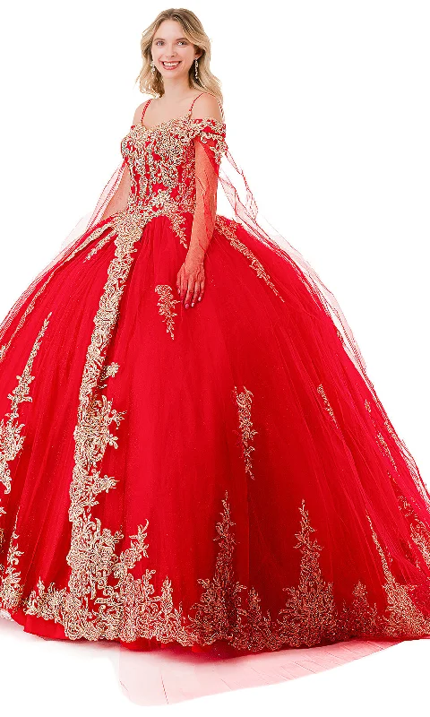 Aspeed Design L2839C - Off-Shoulder Sweetheart Neck Ballgown Ruffled unclassified dresses