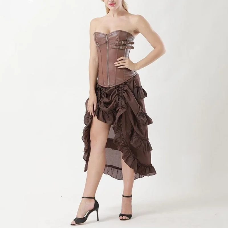 Brown Steampunk dress Fall unclassified dresses