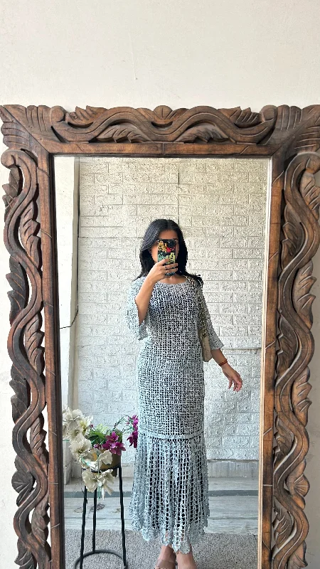 Crochet Dress Free size up to bust 40 Long unclassified dresses