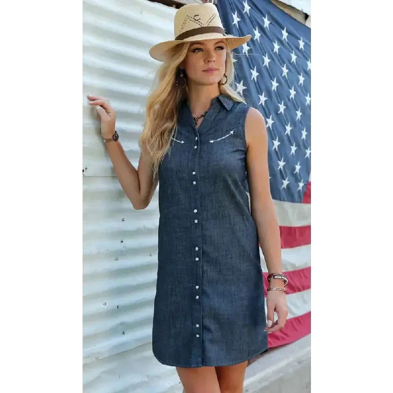 Cruel Girl Ladies Chambray Sleeveless Dress CTW7476001 Vacation unclassified dresses