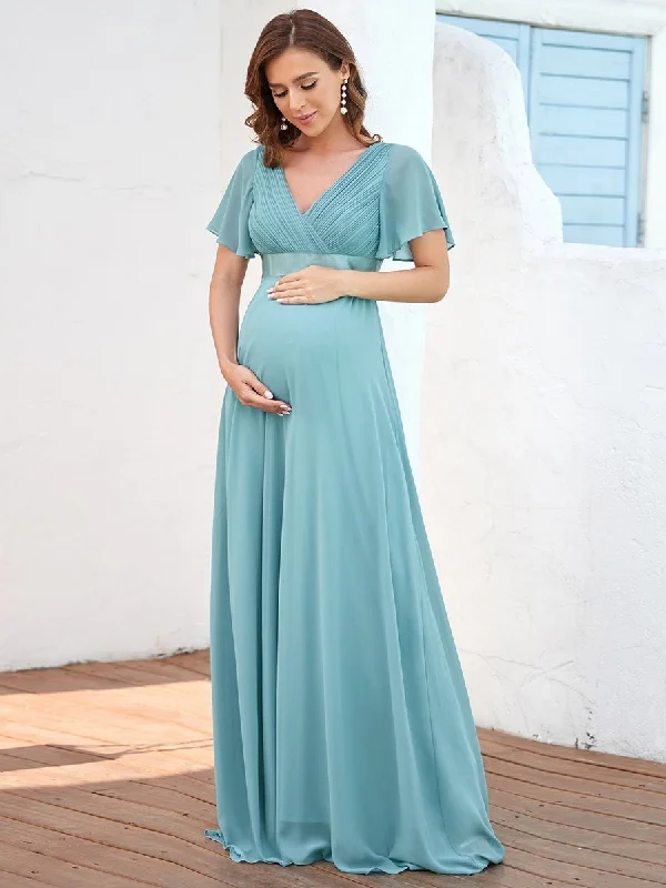 Cute and Adorable Deep V-neck Wholesale Dress for Pregnant Women Preppy unclassified dresses