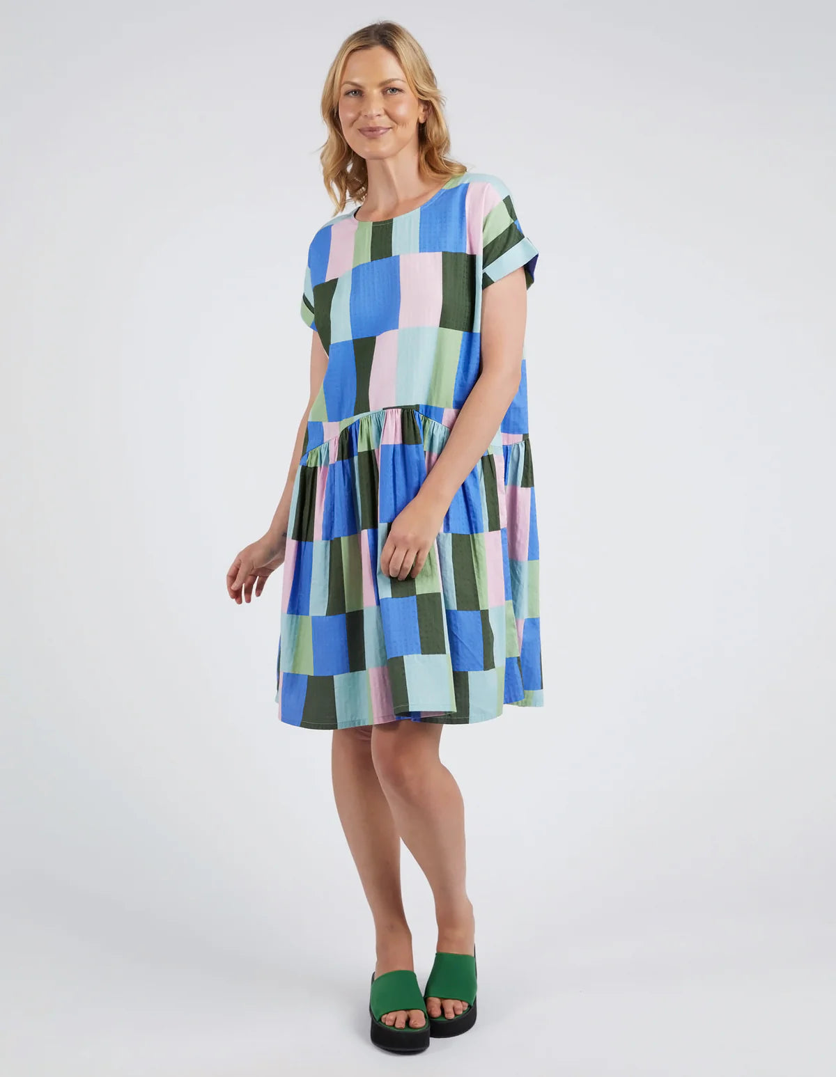 Elm Lifestyle - Dress - Odyssey - Blue/Green Print Designer unclassified dresses