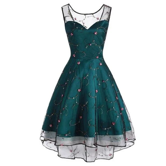 Embroidered Flowers Steampunk dress Party unclassified dresses