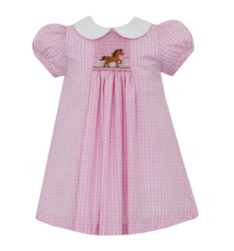 Hand Smocked Horse Float Dress Metallic unclassified dresses