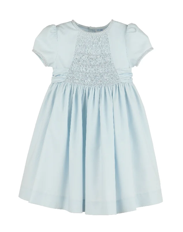 Ice Blue Center Smocked Dress Best-selling unclassified dresses