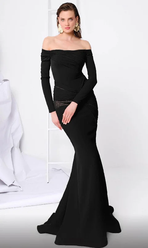 MNM Couture F02848 - Ruched Mermaid Evening Gown Fall unclassified dresses