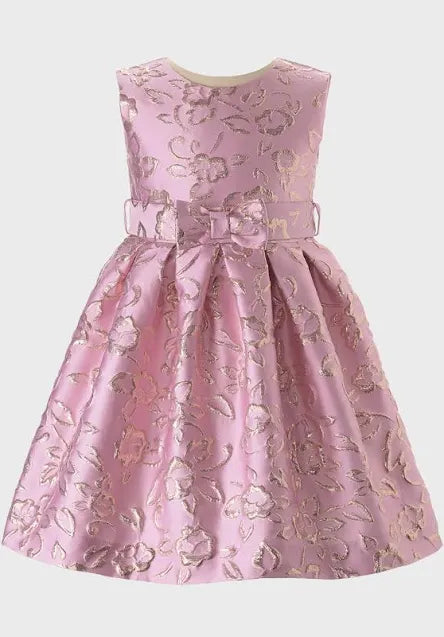 Pink Damask Dress with Gold Accents Velvet unclassified dresses