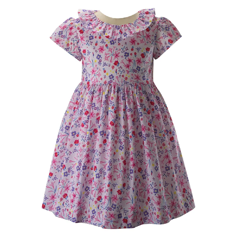 Pink Lilly Ruffle Collar Dress Discounted unclassified dresses