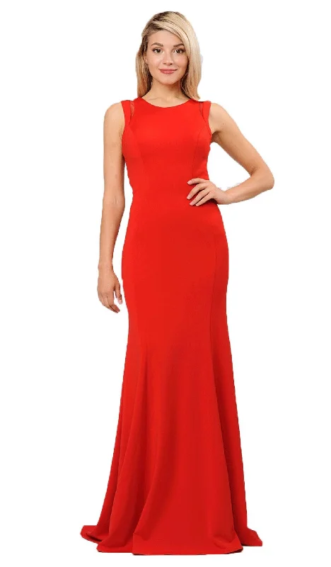 Poly USA 8232 - Cutout Back Mermaid Gown Elegant unclassified dresses