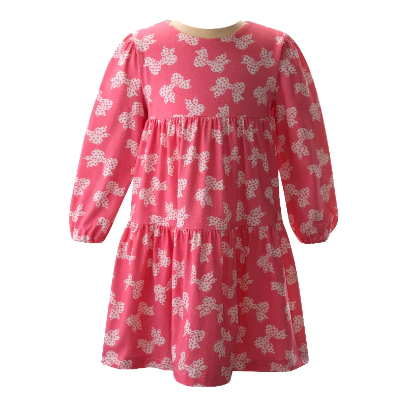 Pretty PolkaDot Bow Jersey Dress Lace unclassified dresses