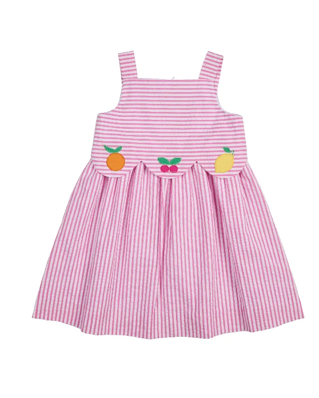 Seersucker Sundress w/ Summer Fruit Vacation unclassified dresses