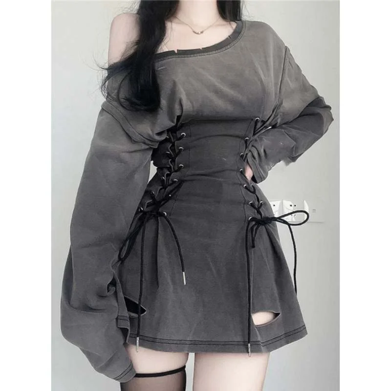 Steampunk Grunge dress Bold pattern unclassified dresses