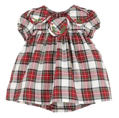 Christmas Plaid Petal Float Dress Cotton unclassified dresses