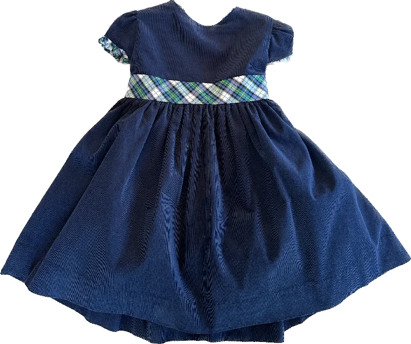 Augusta Navy Plaid Cord Dress Beaded unclassified dresses