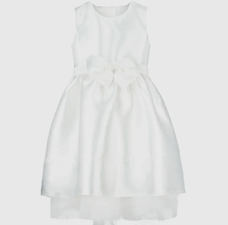 White Taffeta Bow Dress Boho unclassified dresses