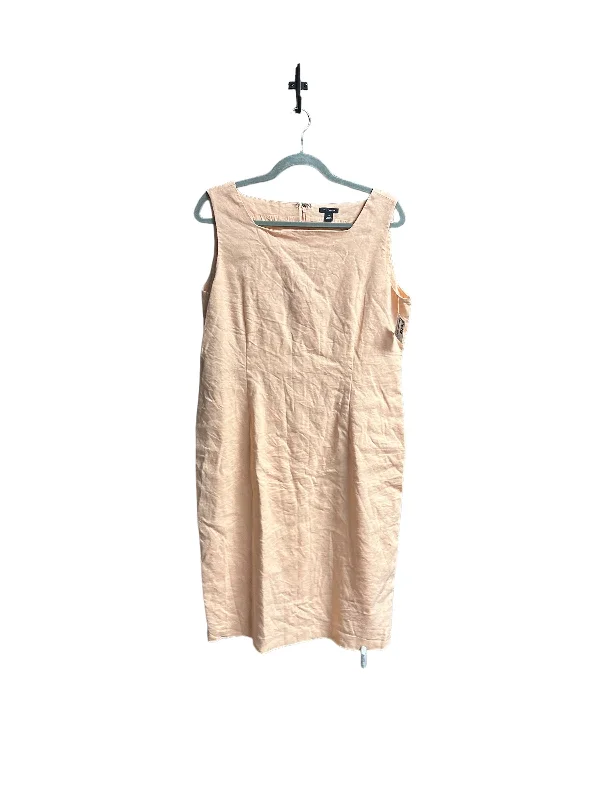 Dress Casual Midi By Ann Taylor In Peach, Size: L Tulle A-line Skirt